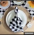 4PCS Christmas Plaid Cloth Napkin 100% Cotton Square Napkin Western Napkin Simple Nordic Style Check Dish Towel Table Decor - Wiktra