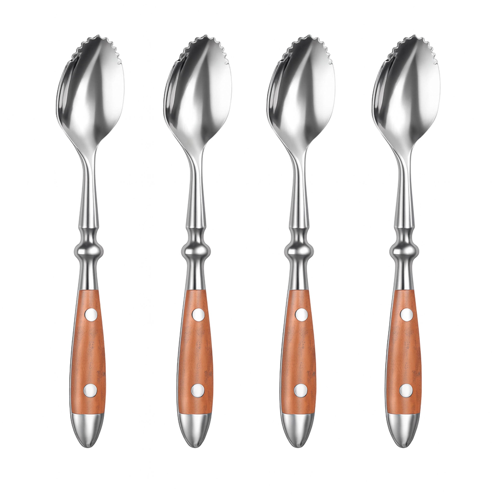 4Pcs Stainless Steel Serrated Grapefruit