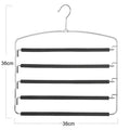 4X Pants Hangers 5 Layers Metal Slack Magic Hangers Non-Slip Foam Padded Swing Arm Space Saving Hanger wiktra