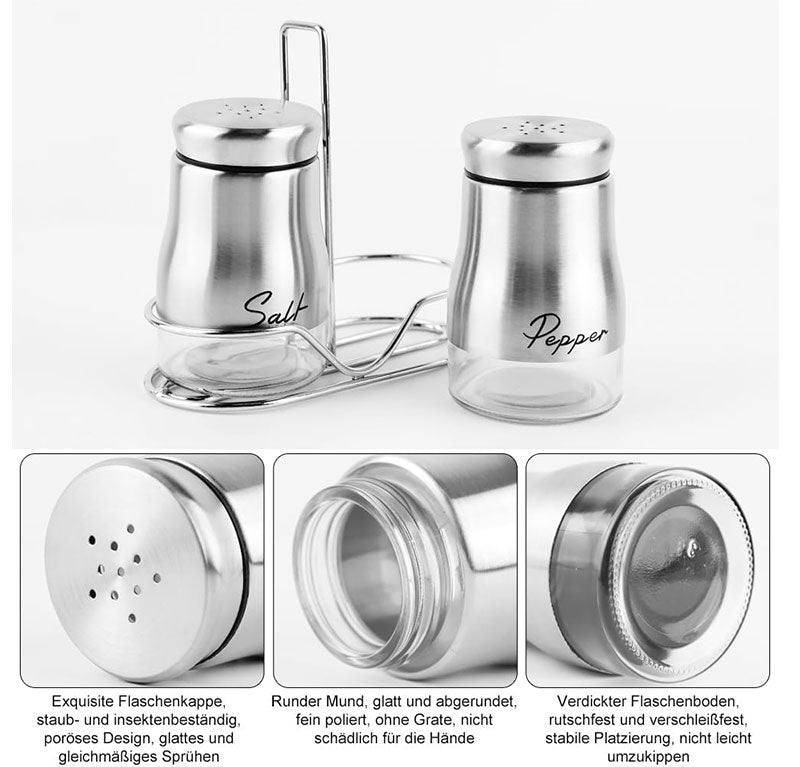 4oz Glass Spice Bottle with Iron Frame