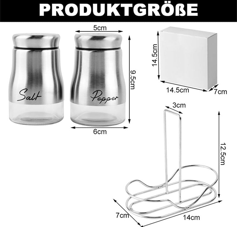 4oz Glass Spice Bottle with Iron Frame