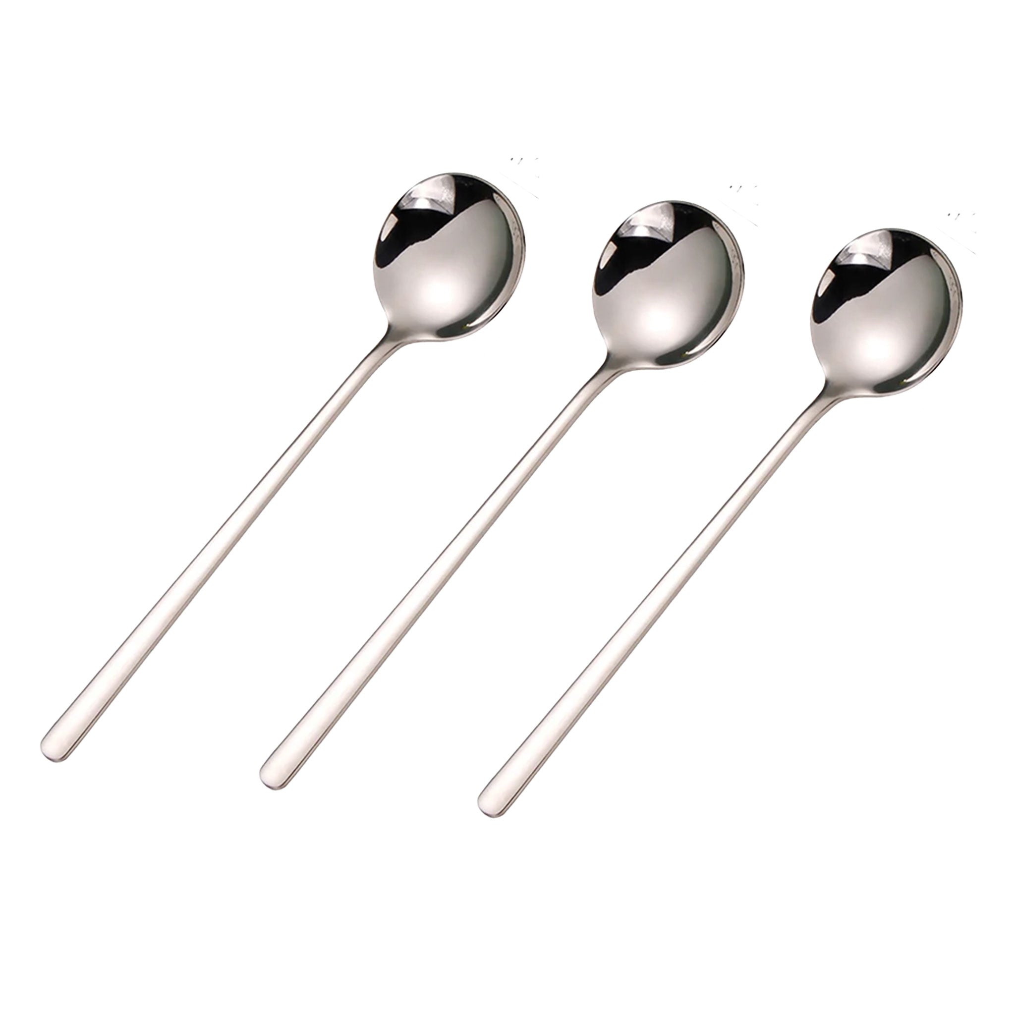 Golden Stainless Steel Long Handle Dessert Spoon