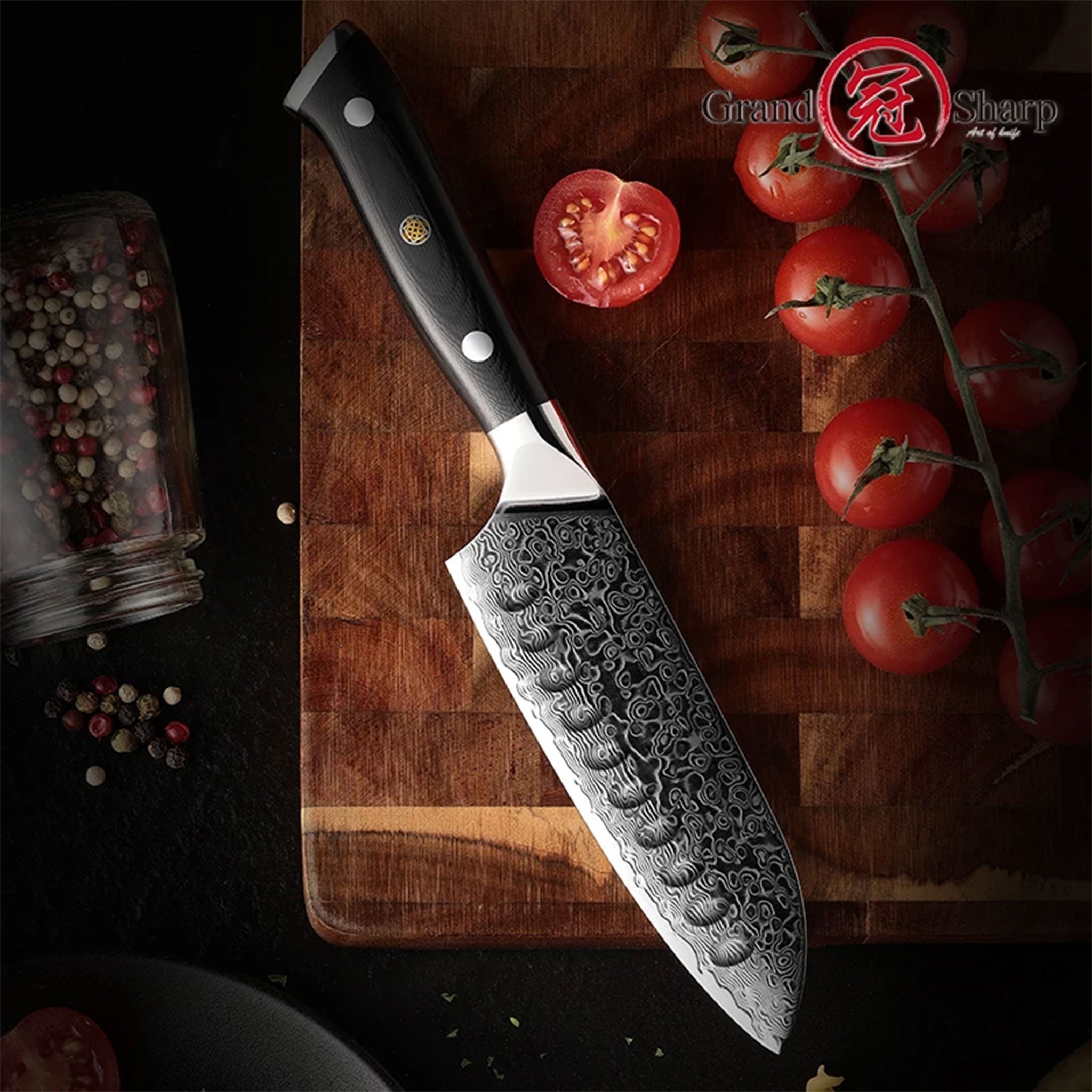 5-Inch Japanese Damascus Santoku Knife