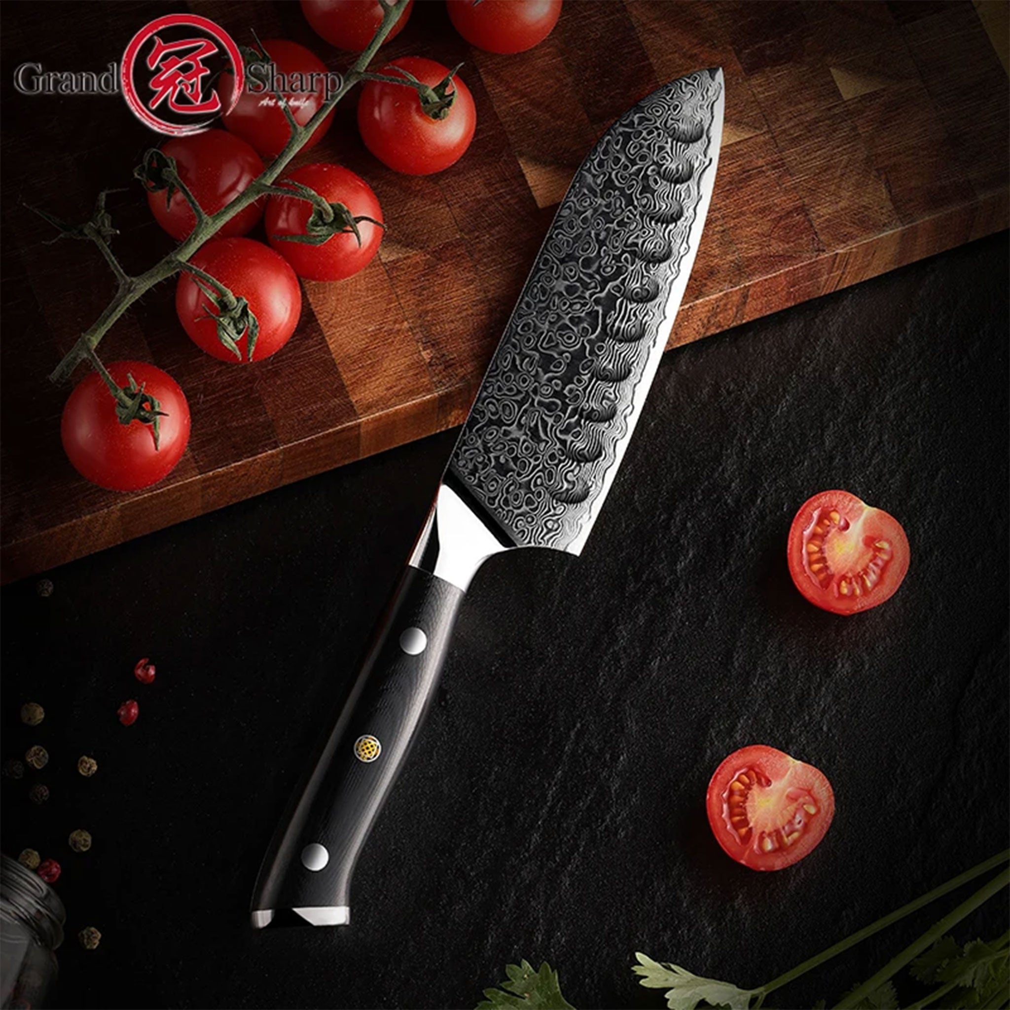 5-Inch Japanese Damascus Santoku Knife
