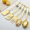 1/2/5 Pcs Dinnerware Set 304 Stainless Steel Serving Spoon Fork Set Strainer Spoon Leakage Shovel Tableware Kitchen Utensils wiktra