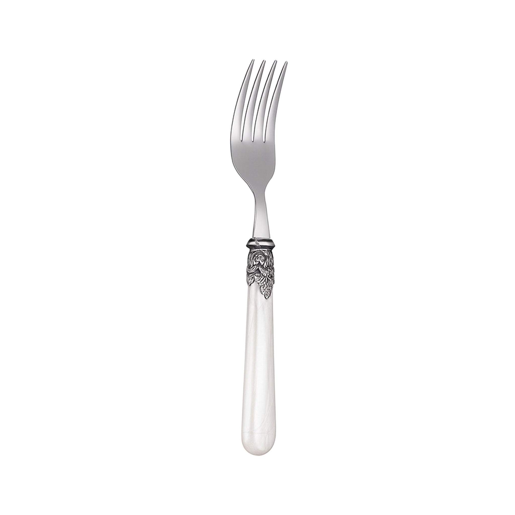 5-Piece White Stainless Steel Flatware Set – Knife, Fork & Spoons
