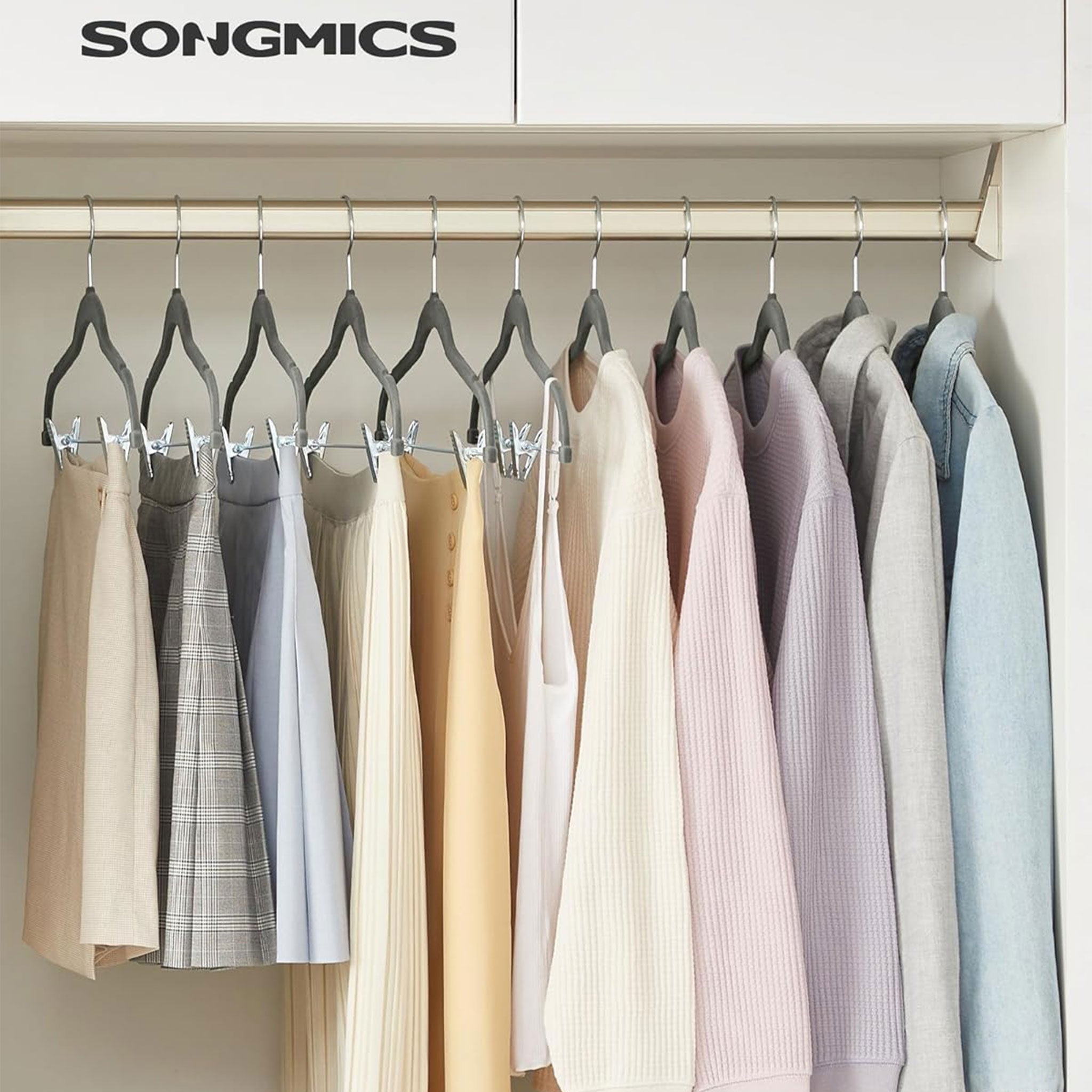 5-Set Wooden Pants & Scarf Closet Organizers