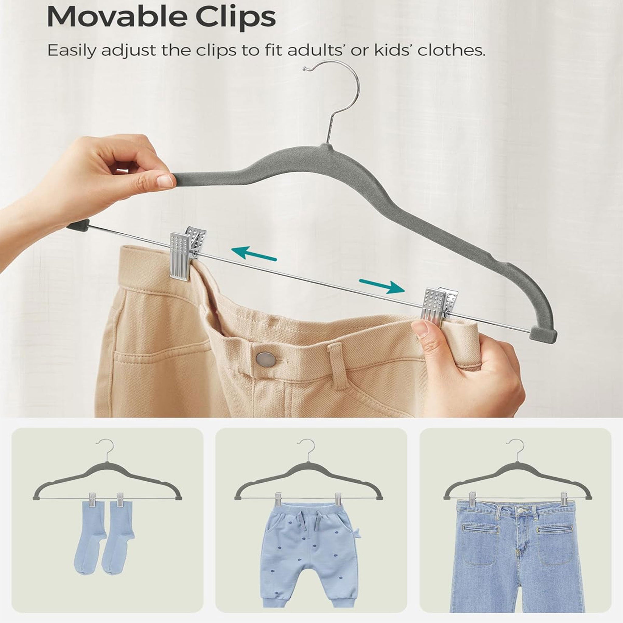 5-Set Wooden Pants & Scarf Closet Organizers