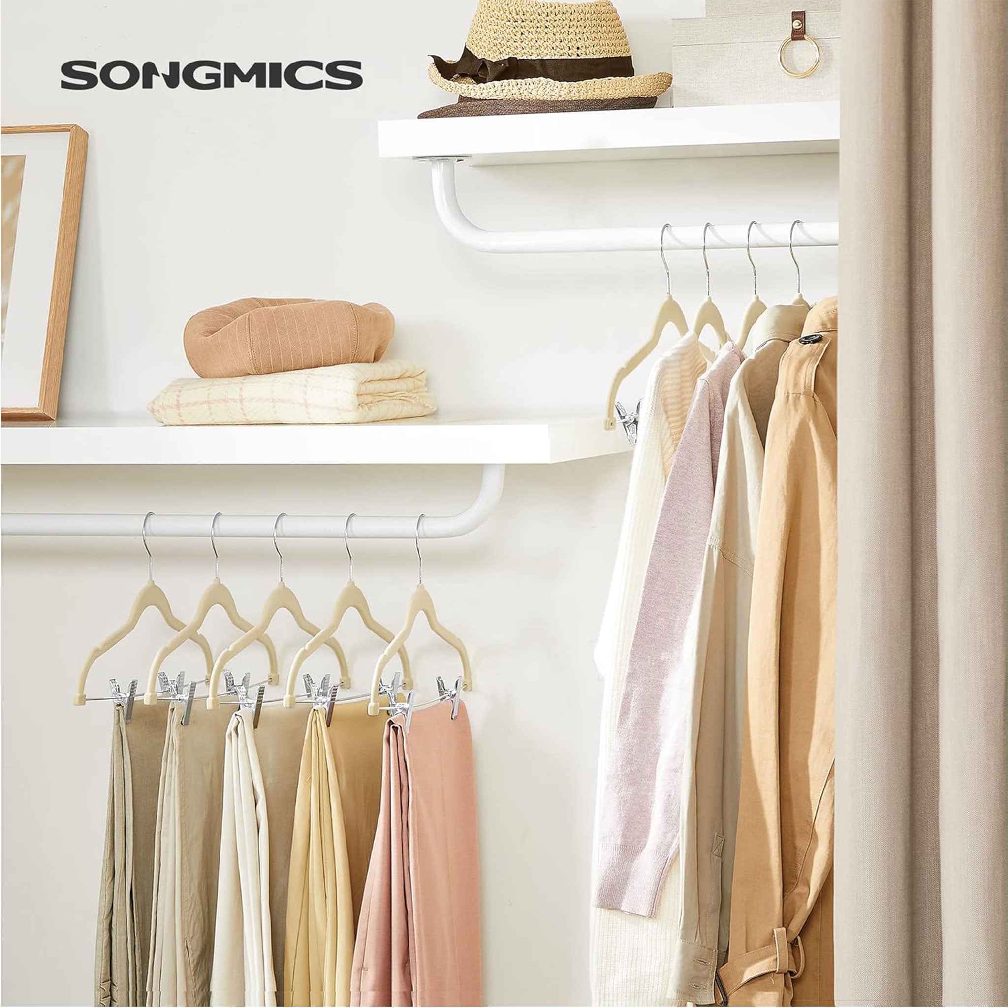 5-Set Wooden Pants & Scarf Closet Organizers