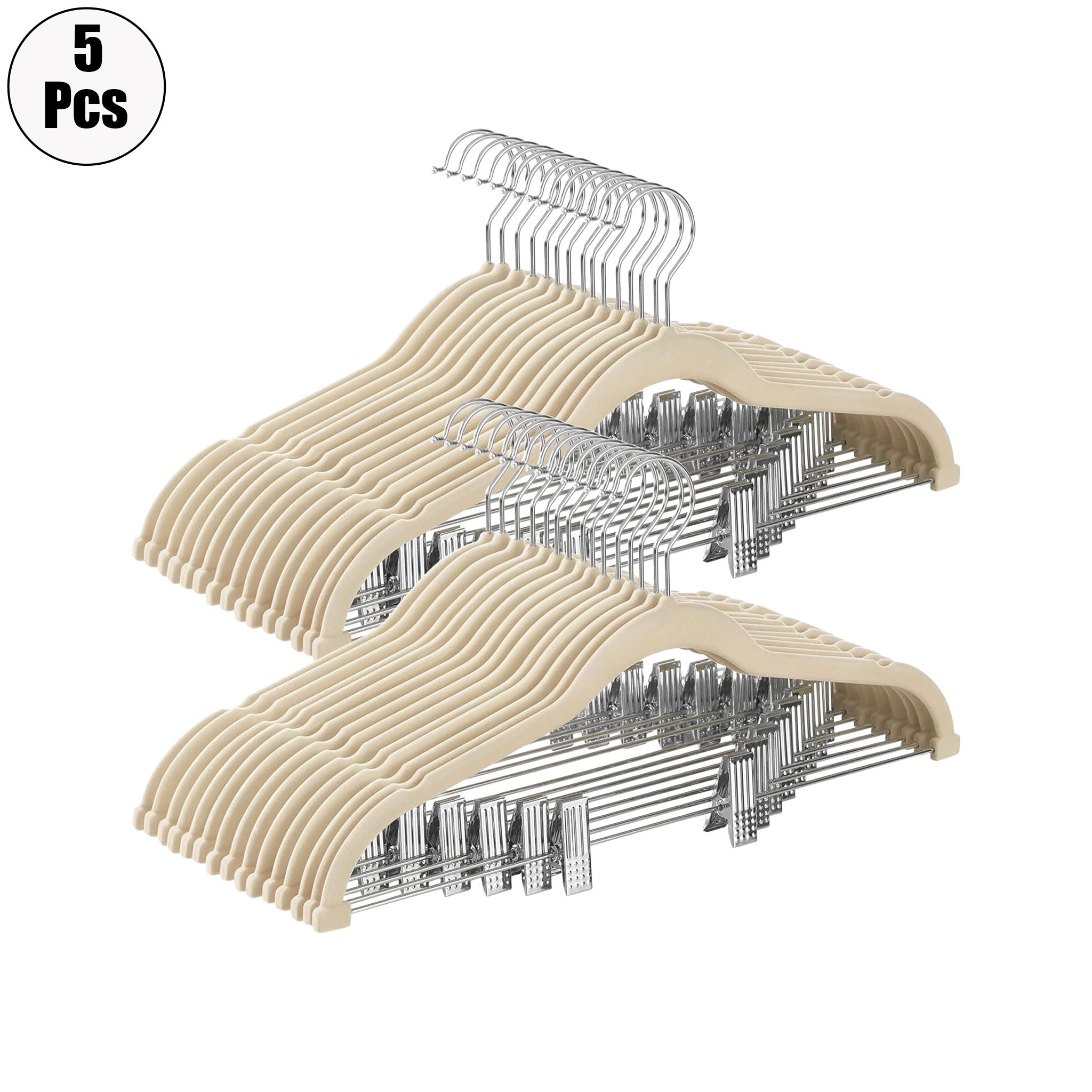 5-Set Wooden Pants & Scarf Closet Organizers