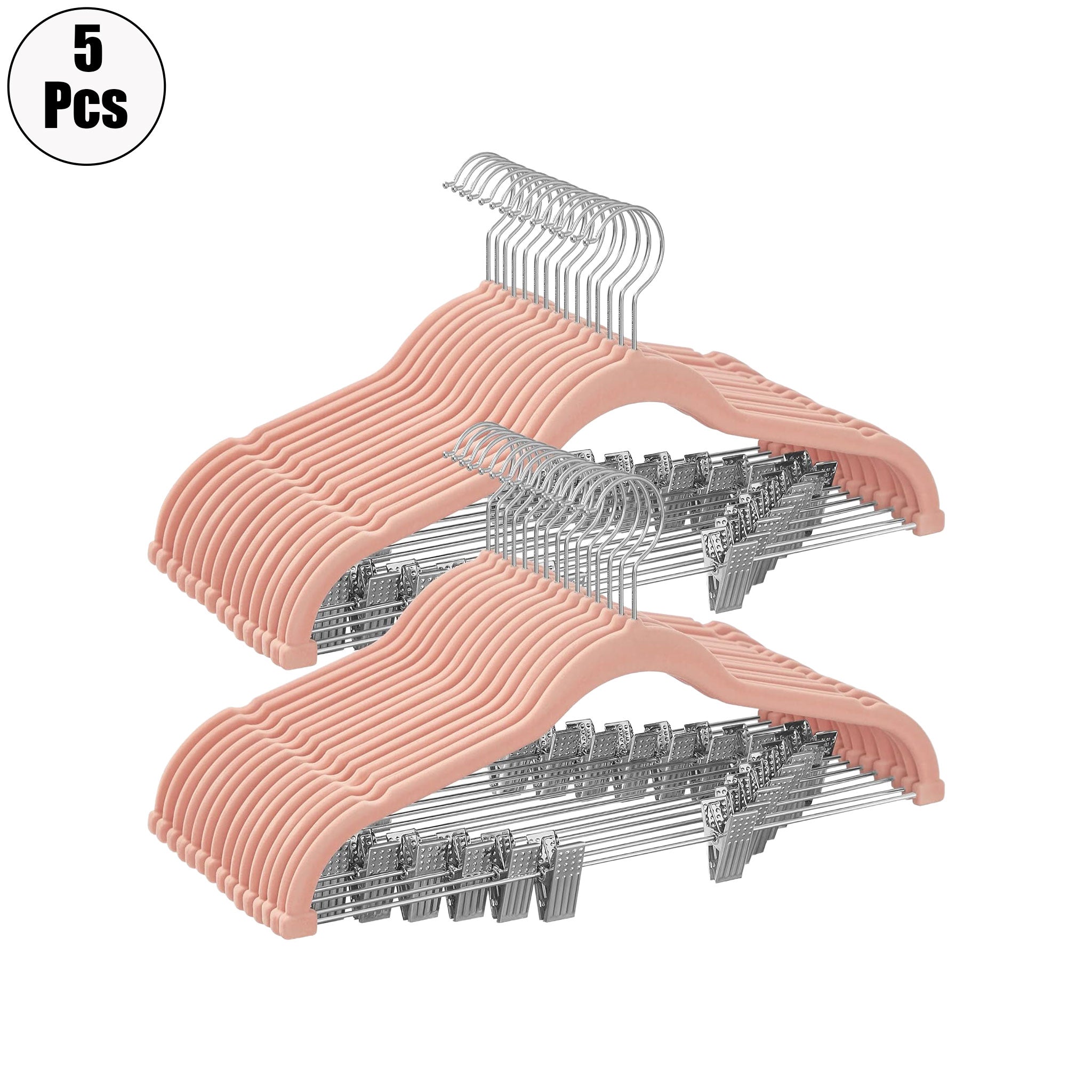 5-Set Wooden Pants & Scarf Closet Organizers