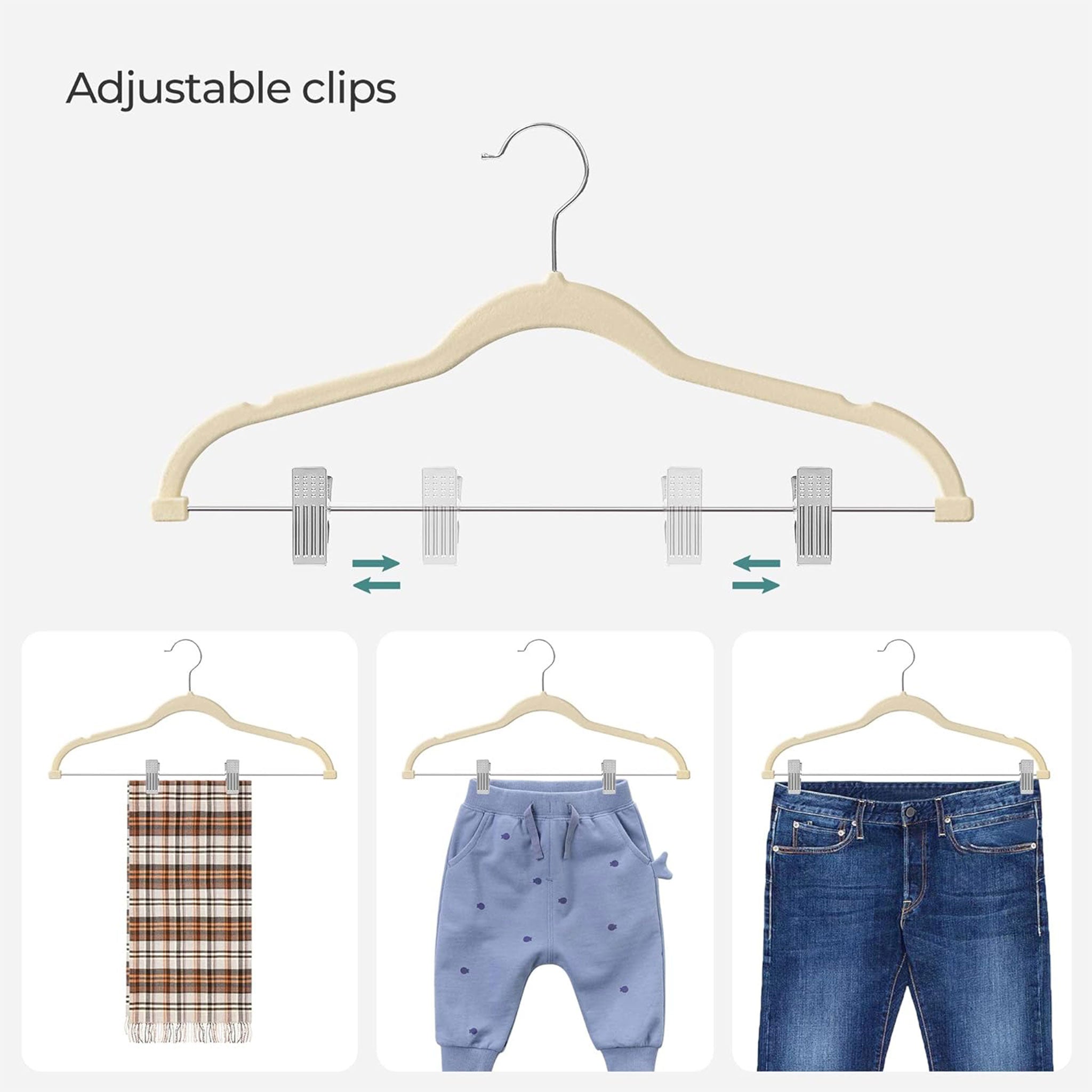 5-Set Wooden Pants & Scarf Closet Organizers
