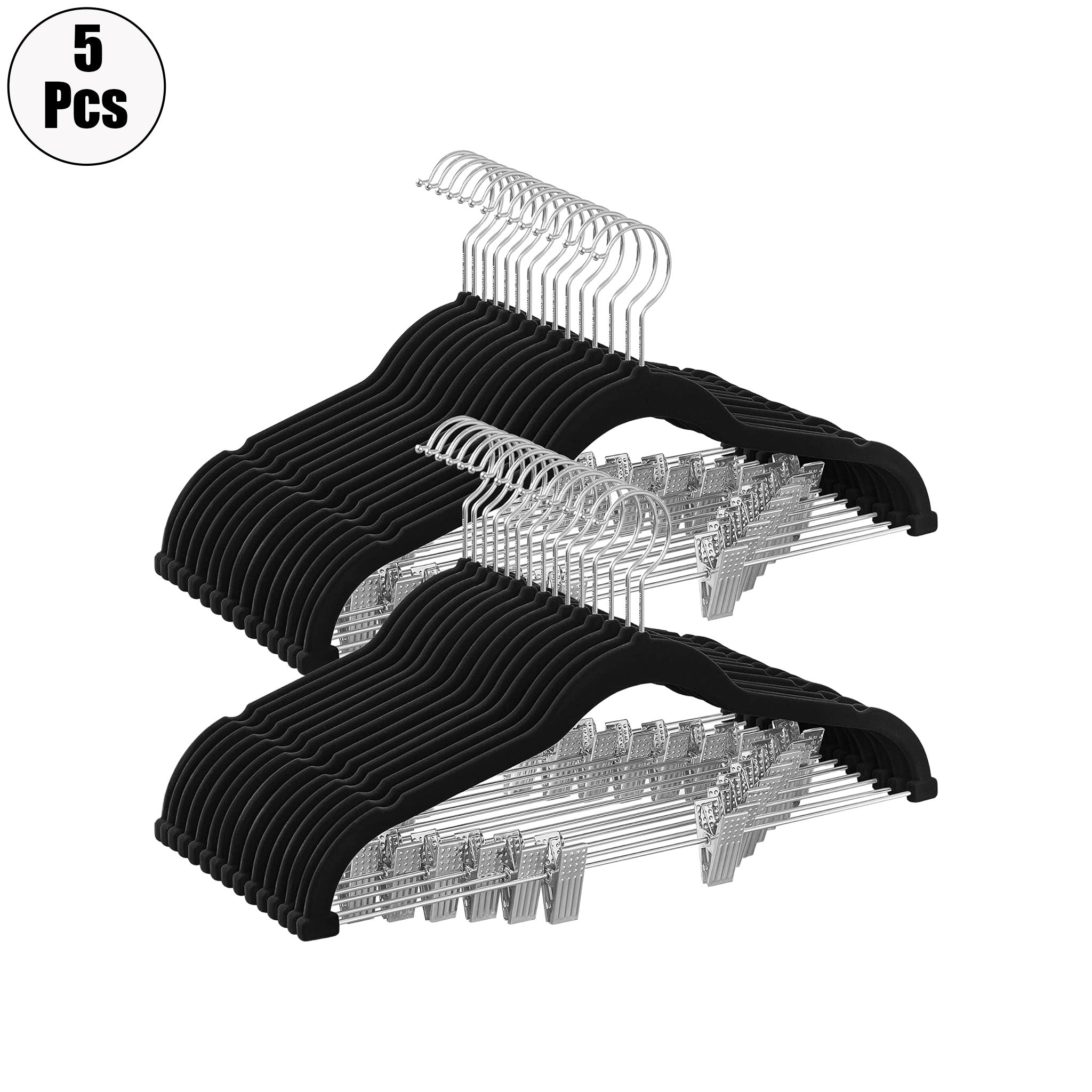 5-Set Wooden Pants & Scarf Closet Organizers