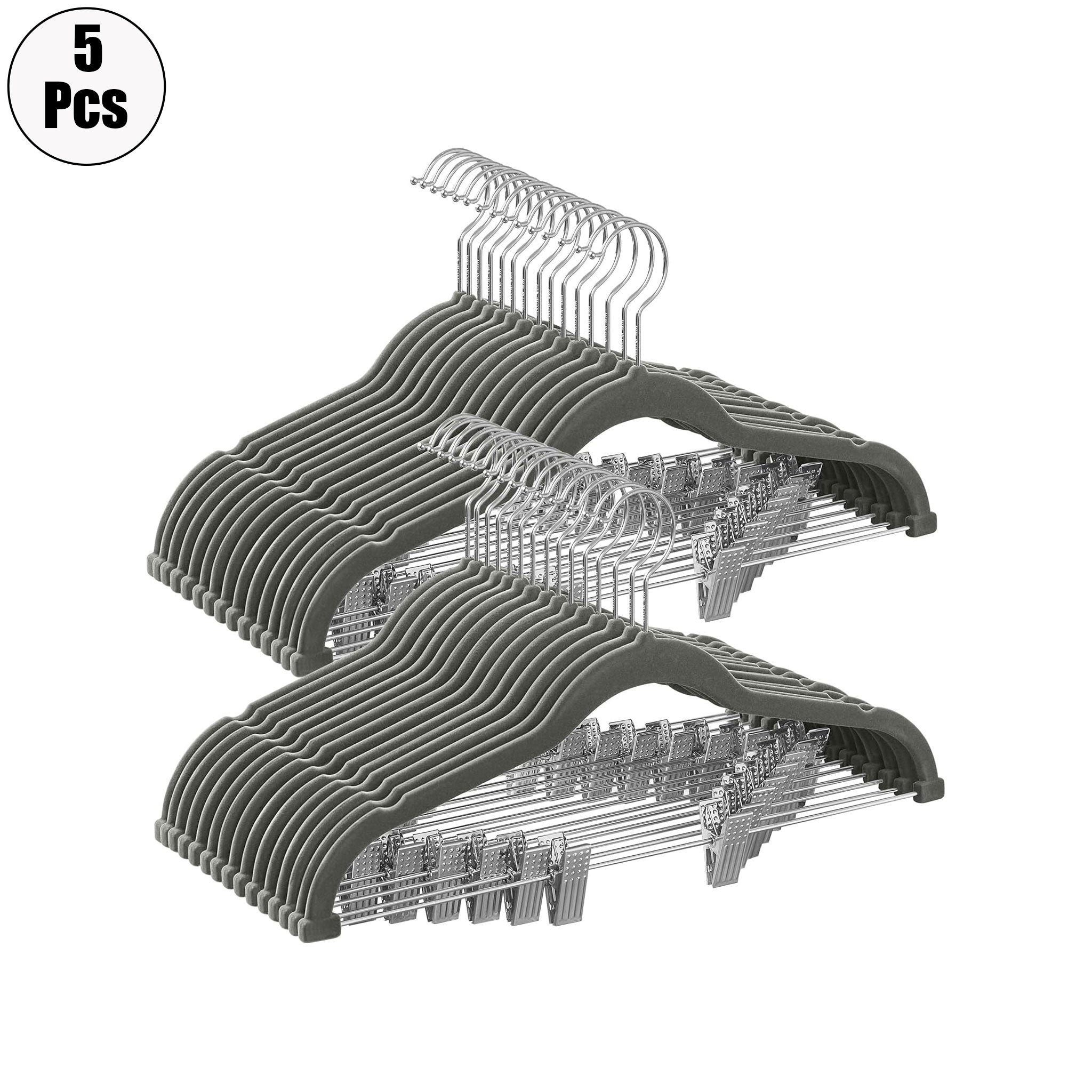 5-Set Wooden Pants & Scarf Closet Organizers