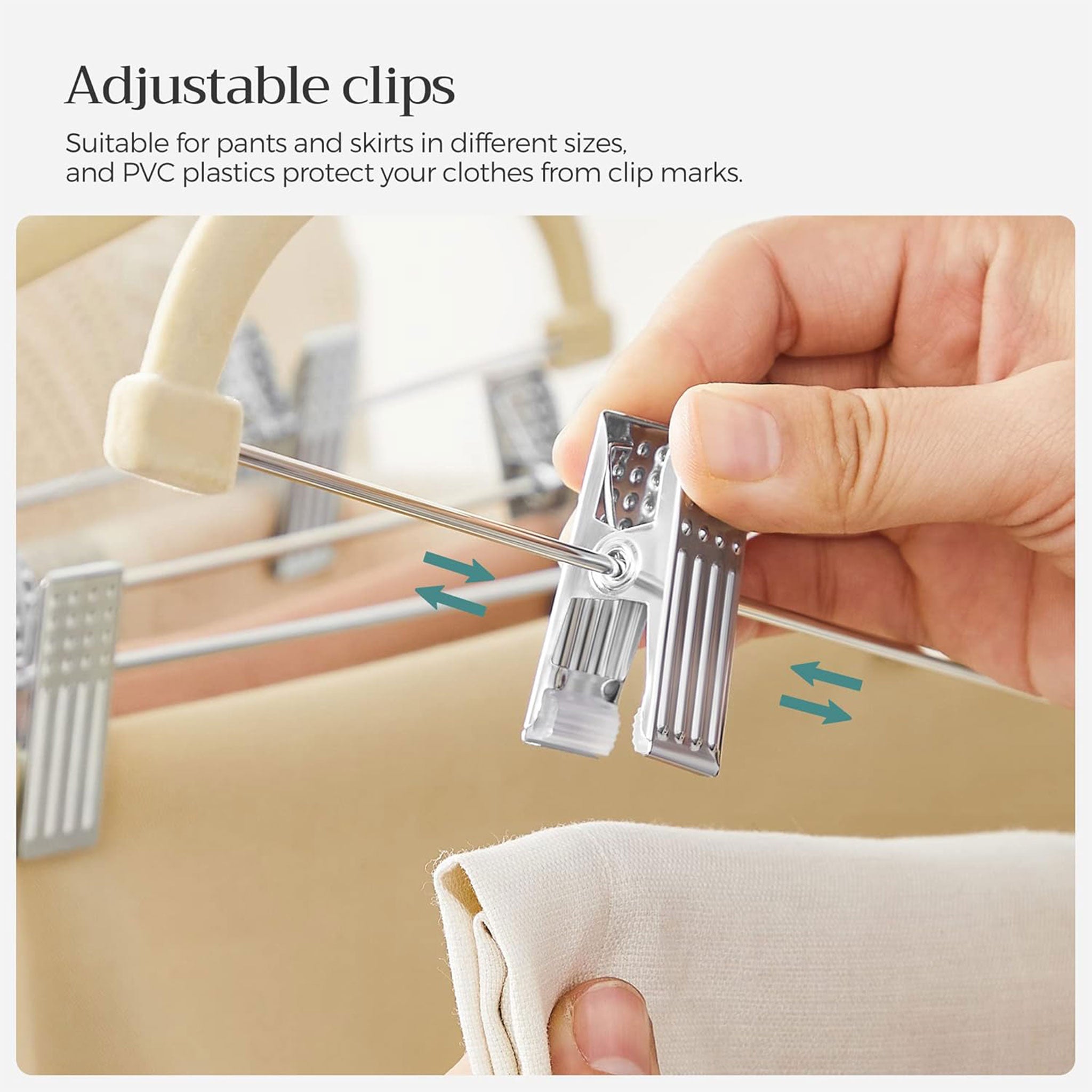 5-Set Wooden Pants & Scarf Closet Organizers