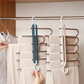 5 in 1 Pant Rack Hanger for Clothes Organizer Multifunction Shelves Closet Storage Organizer StainlessSteel Magic Trouser Hanger wiktra