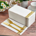 50PCS Soft and Linen Feel Disposable Hand Towels Durable Decorative Bathroom Hand Napkins Good for Kitchen, Parties, Weddings - Wiktra