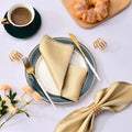 50Pc Satin Table Napkin Soft Handkerchief Tea Towels Wedding Banquet Square Table Napkins Napkin Ring Dinner Party Decor 30X30cm - Wiktra