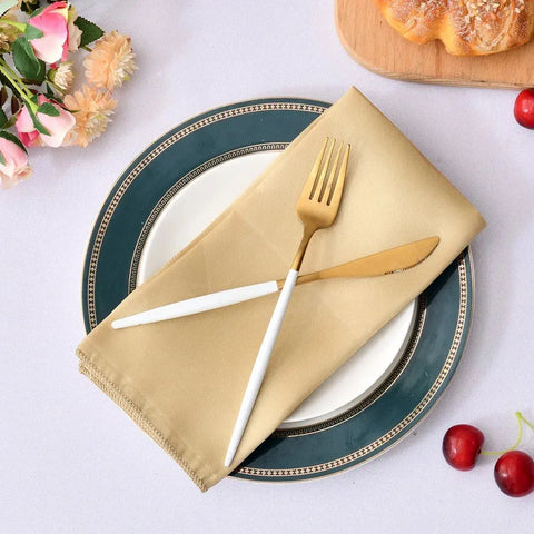 50Pc Satin Table Napkin Soft Handkerchief Tea Towels Wedding Banquet Square Table Napkins Napkin Ring Dinner Party Decor 30X30cm - Wiktra