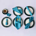 50Pc Satin Table Napkin Soft Handkerchief Tea Towels Wedding Banquet Square Table Napkins Napkin Ring Dinner Party Decor 30X30cm - Wiktra