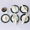 50Pc Satin Table Napkin Soft Handkerchief Tea Towels Wedding Banquet Square Table Napkins Napkin Ring Dinner Party Decor 30X30cm - Wiktra