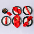 50Pc Satin Table Napkin Soft Handkerchief Tea Towels Wedding Banquet Square Table Napkins Napkin Ring Dinner Party Decor 30X30cm - Wiktra