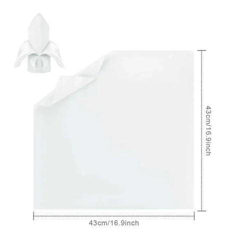 50pcs 43cmx43cm Satin Square Napkins Serving Table Decor Dinner Towels for Wedding Party Home Hotel Christmas Table Decoration - Wiktra