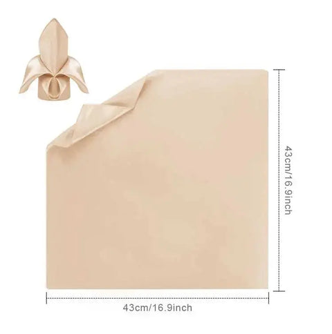 50pcs 43cmx43cm Satin Square Napkins Serving Table Decor Dinner Towels for Wedding Party Home Hotel Christmas Table Decoration - Wiktra