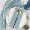 50pcs Cotton Cloth Napkins 30x45cm Dusty Blue Fabric Serviette Kitchen Tea Table Towels for Home Wedding Decoration Christmas - Wiktra