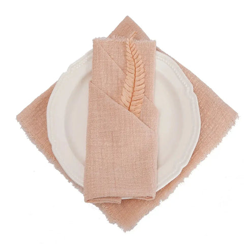 50pcs Rust Retro Gauze Cotton Napkin Wholesale 32x32cm Tea Towel Wedding Party Christmas Table Decor Burrs napkins - Wiktra