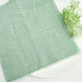 10/20/50pcs Sage Green Factory Wholesale Serving Cloth Napkins Cotton Fabric Serviette Gauze Table Towels Set Wedding Decoration - Wiktra