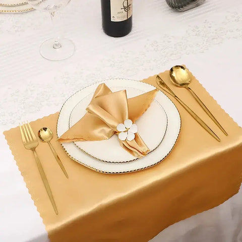 50pcs Satin Napkin 30cm*30cm Table Napkin Dinner Soft Handkerchief Table Lace for Banquet Wedding Party Decor Cake Tea Towel - Wiktra