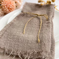 50pcs Wholesale Gauze Cotton Sage Green Napkin Tea Towel Wedding Party Christmas Table Decor Retro Burrs napkins 42x42cm - Wiktra