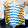 10PCS/5PCS 30x30cm  Kitchen Scouring Pad Towel Dishcloth Household Rags Gadget Microfiber Non-stick Oil Table Cleaning Cloth Wip wiktra