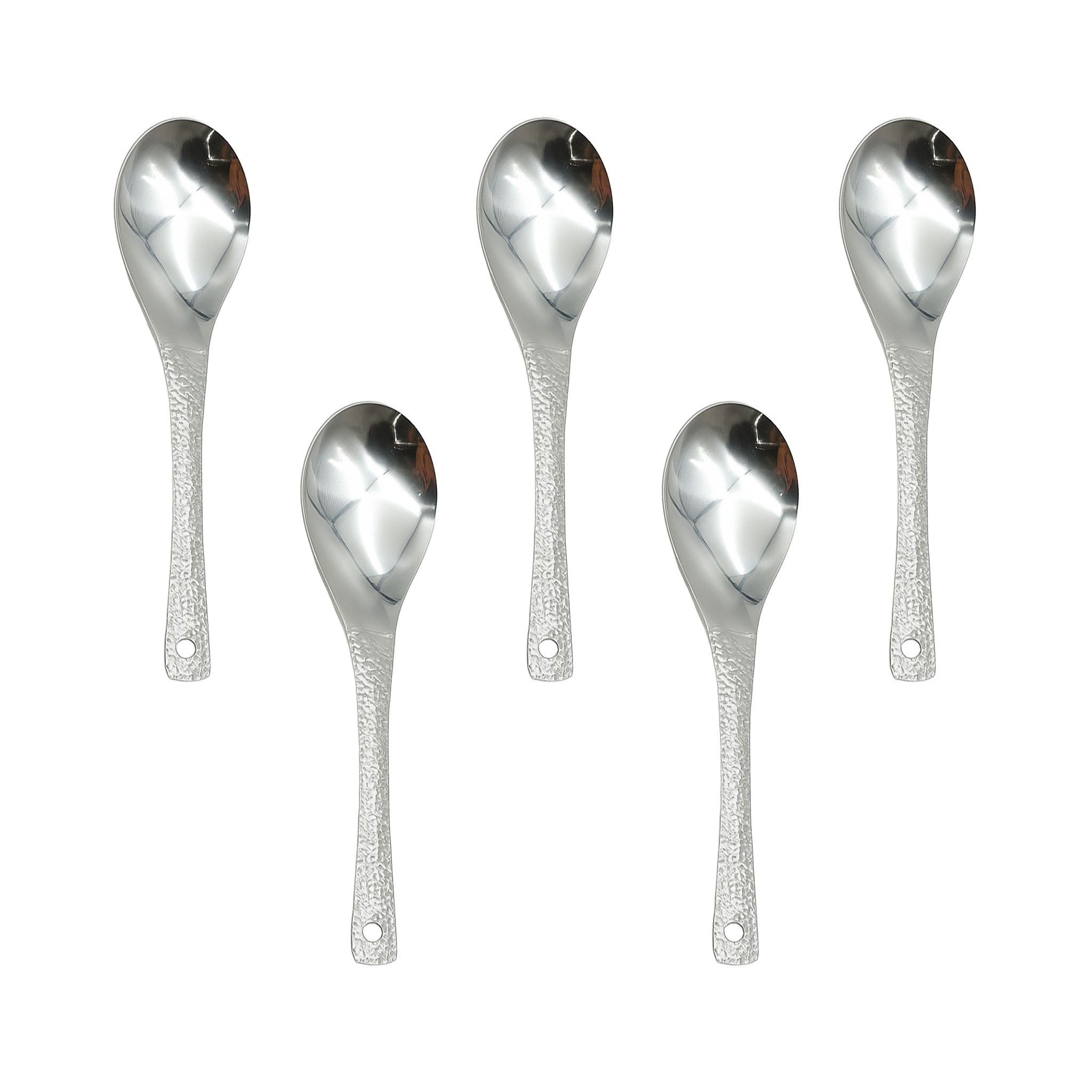 5PCS Stainless Steel Ramen Soup Spoons