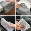 5Pcs Kitchen Anti-Grease Efficient Bamboo Charcoal Fiber Wipe Cloth Home Washing Dish Cleaning Towel Rags Knife Fork Wiping Tool wiktra