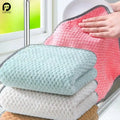 5pcs Micro Fiber Cleaning Cloth Rags Water Absorption Non-Stick Oil Washing Kitchen Towel Household Tools Cleaning Wiping Tools wiktra