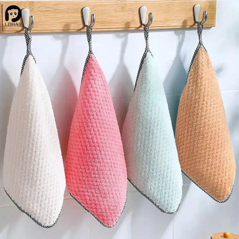 5pcs Micro Fiber Cleaning Cloth Rags Water Absorption Non-Stick Oil Washing Kitchen Towel Household Tools Cleaning Wiping Tools wiktra