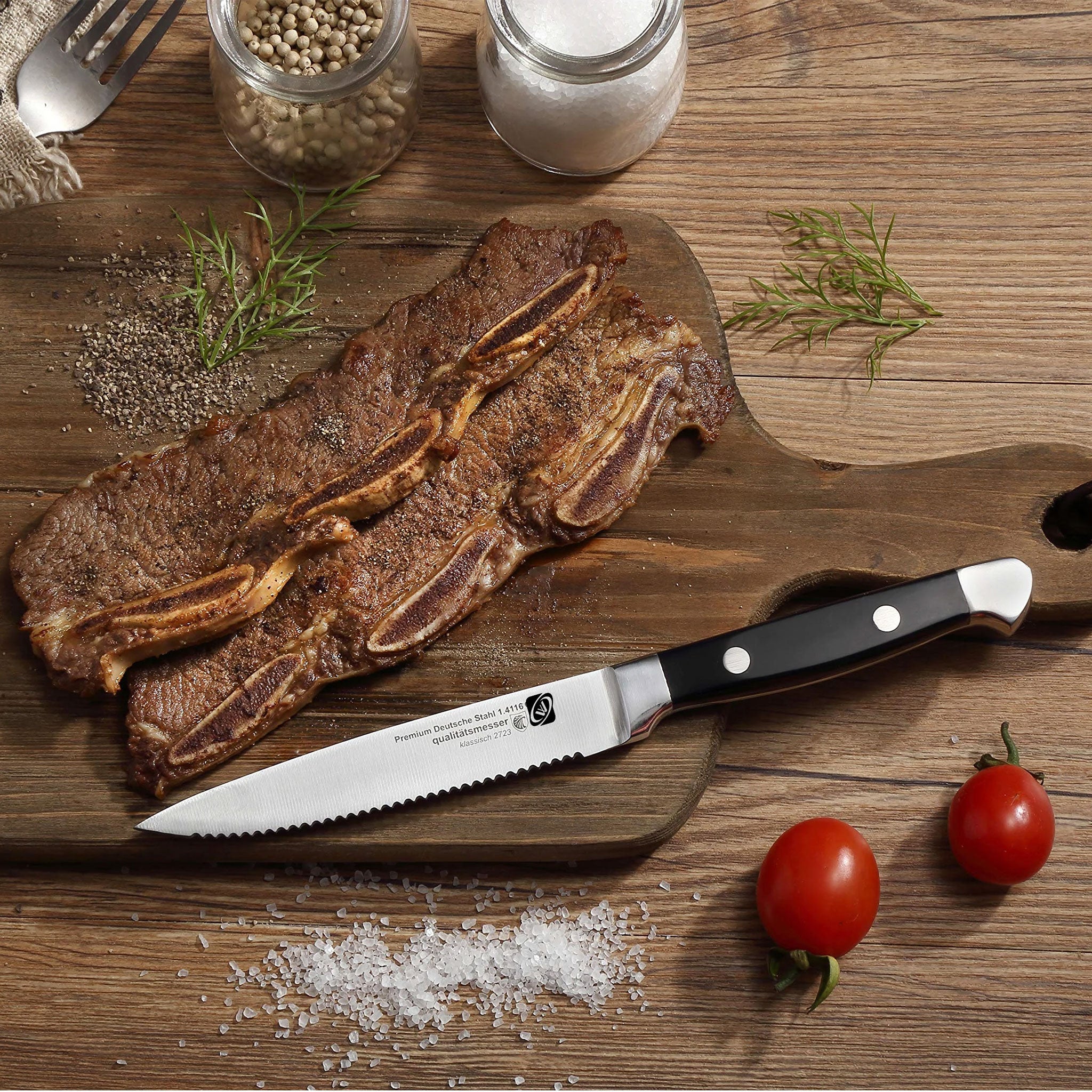 6/12/14/18-Piece German Steel Steak Knife Set