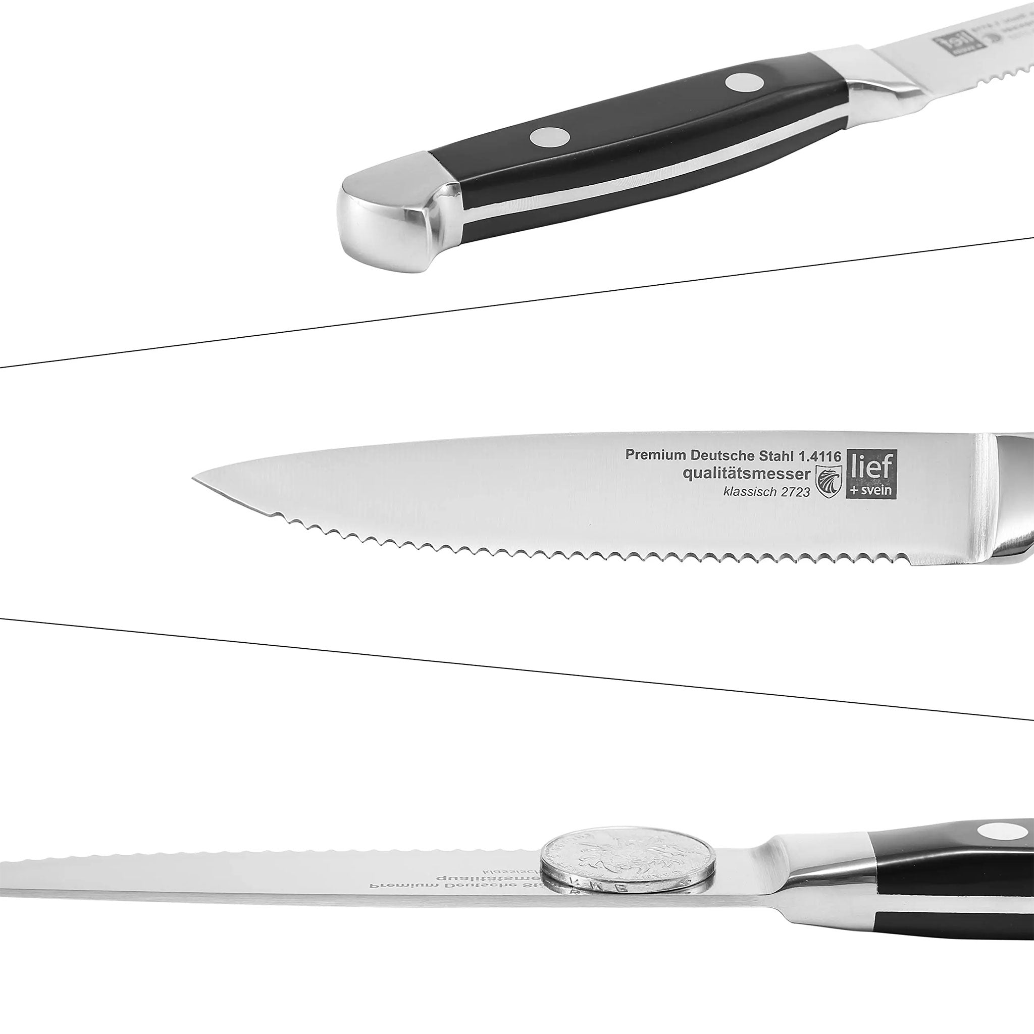 6/12/14/18-Piece German Steel Steak Knife Set
