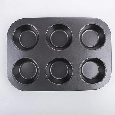 6 Cup Cupcake Pan Muffin Tray Cupcake Mold Muffin Pan Carbon Steel Baking Pan Non Stick Bakeware Biscuit Pan Microwave Cake