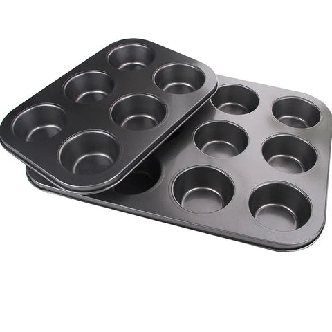 6 Cup Cupcake Pan Muffin Tray Cupcake Mold Muffin Pan Carbon Steel Baking Pan Non Stick Bakeware Biscuit Pan Microwave Cake wiktra