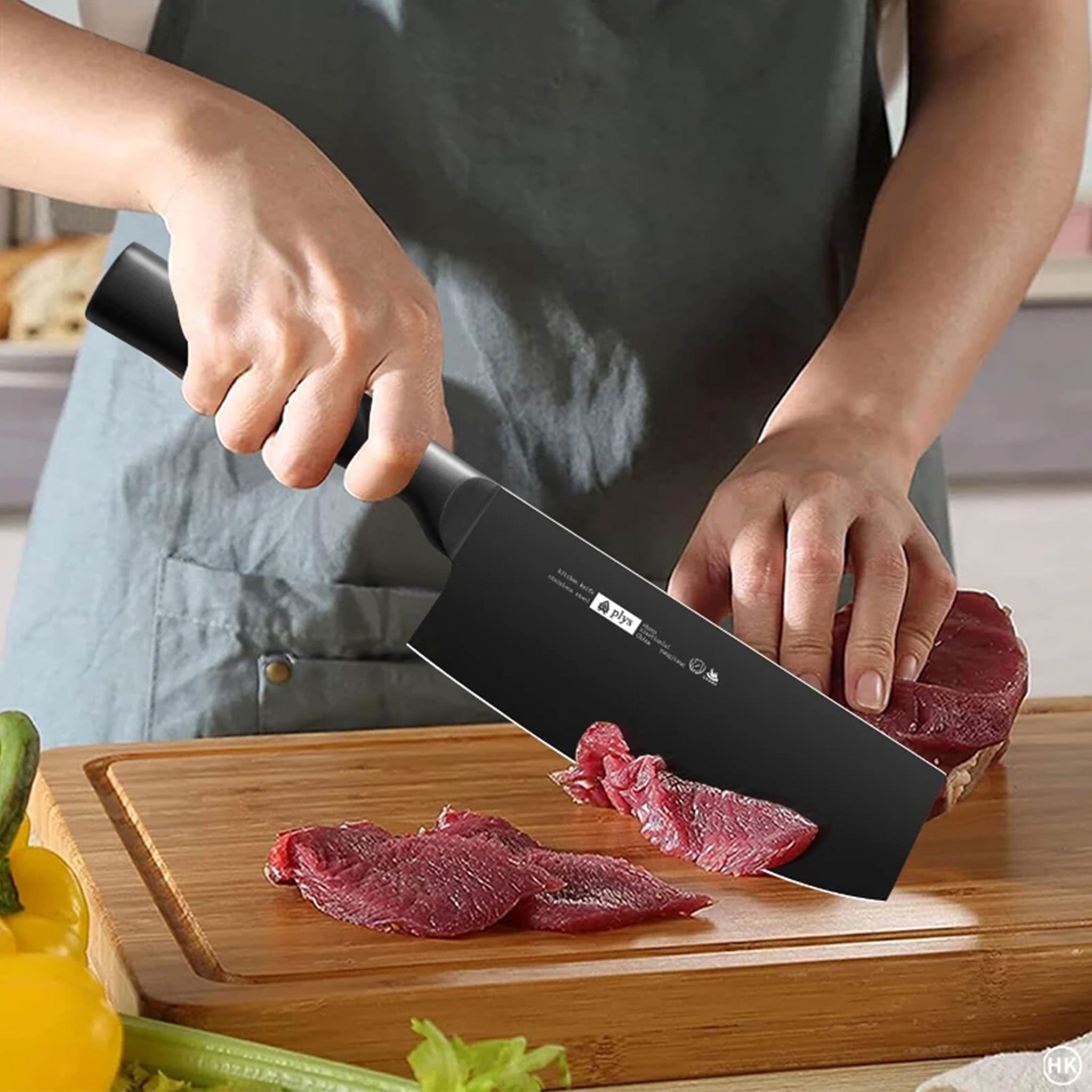 6-Piece High-Quality Kitchen Knife Set with Sharpener – Lightweight & Durable