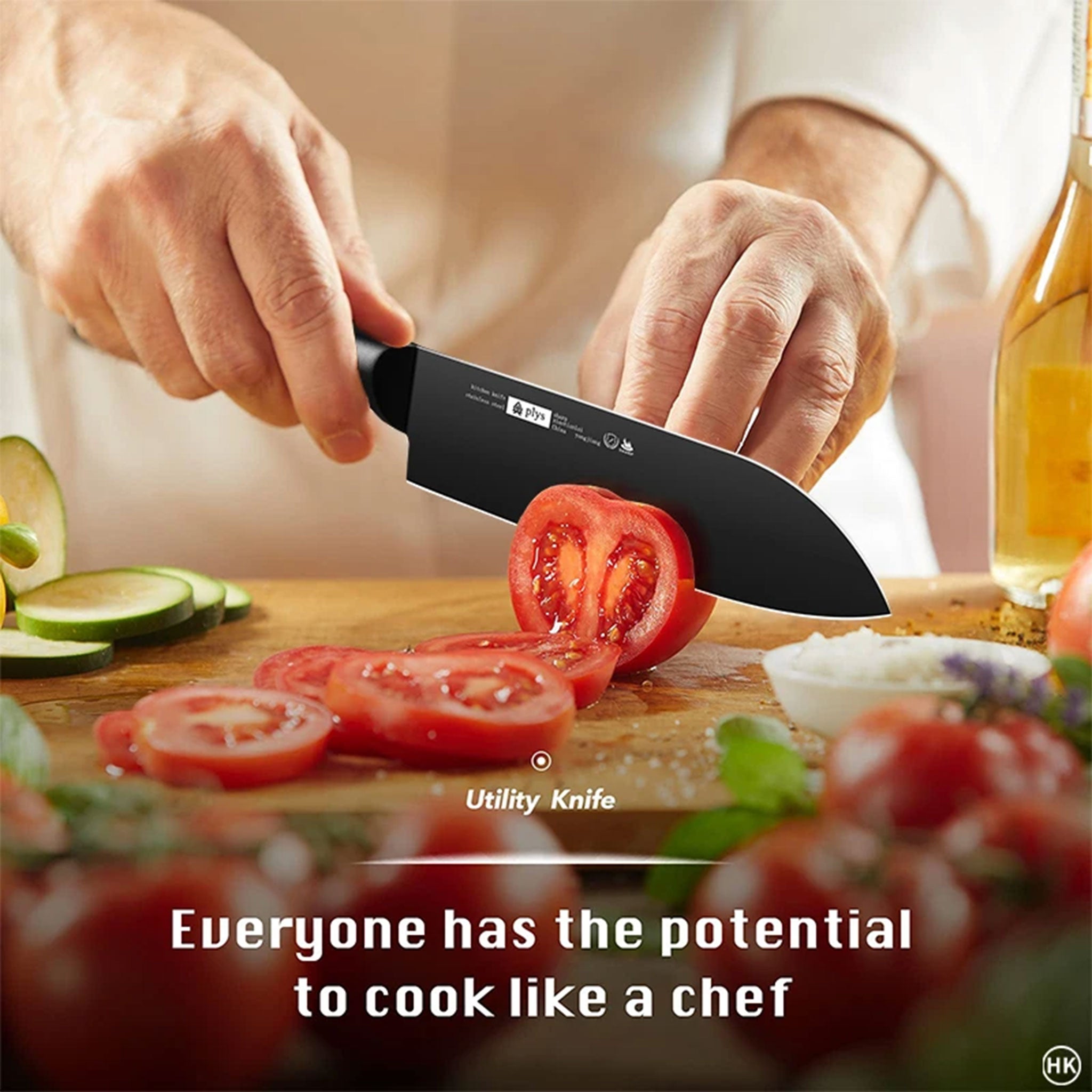 6-Piece High-Quality Kitchen Knife Set with Sharpener – Lightweight & Durable