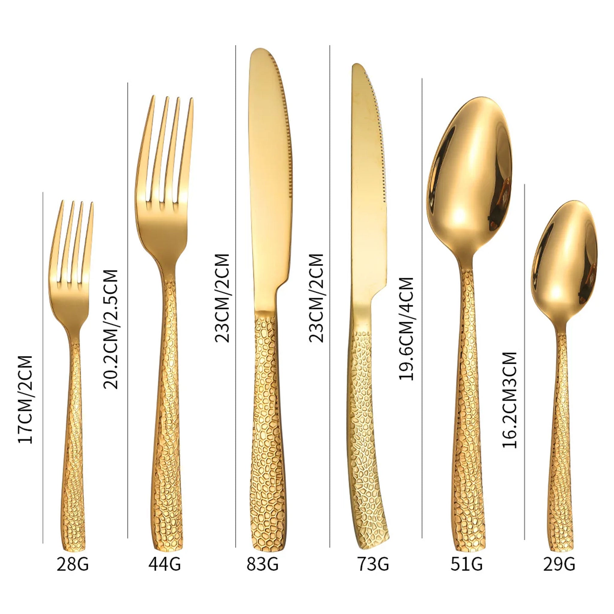 6-Piece Stainless Steel Cutlery Set – Square Handle Knife, Fork & Spoon