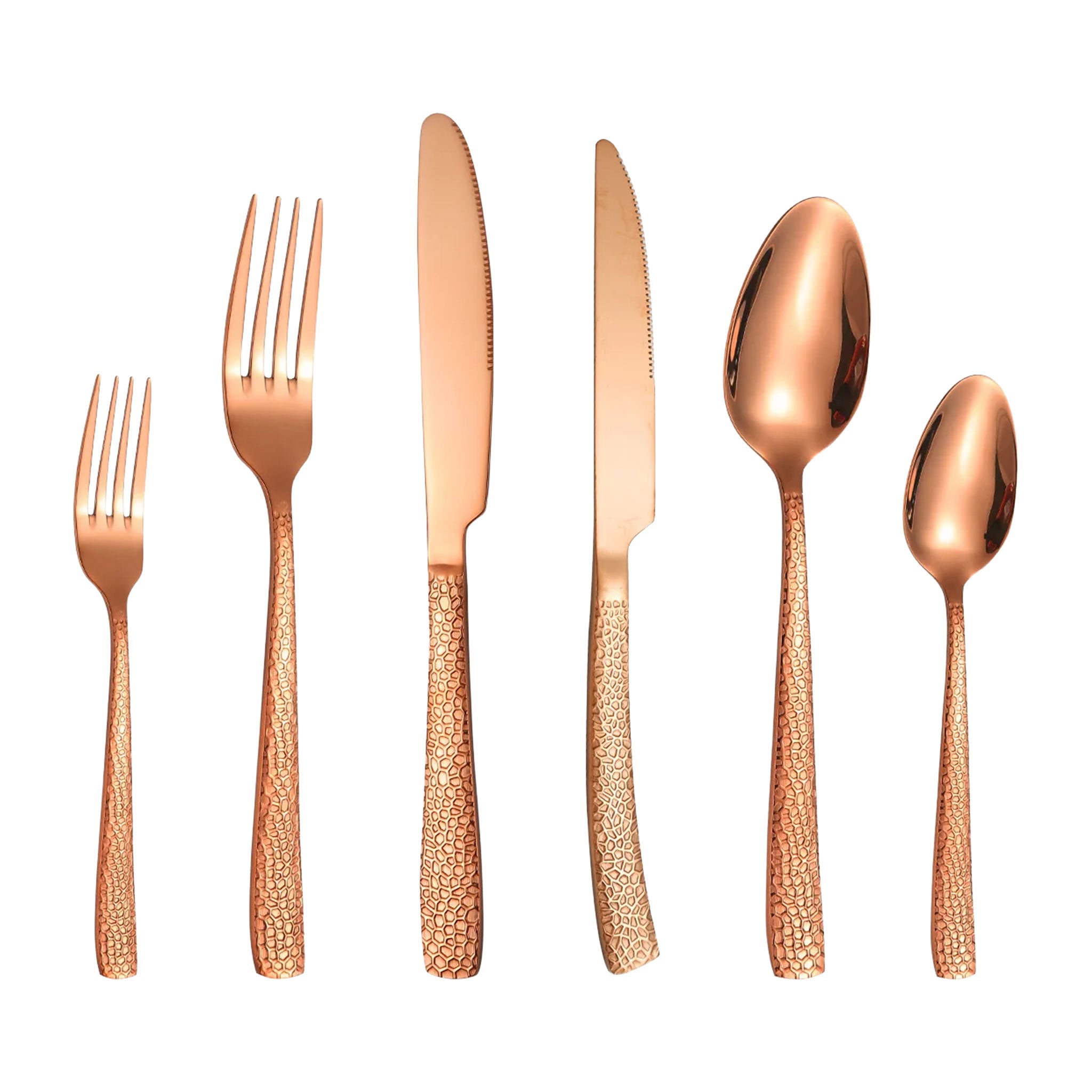 6-Piece Stainless Steel Cutlery Set – Square Handle Knife, Fork & Spoon
