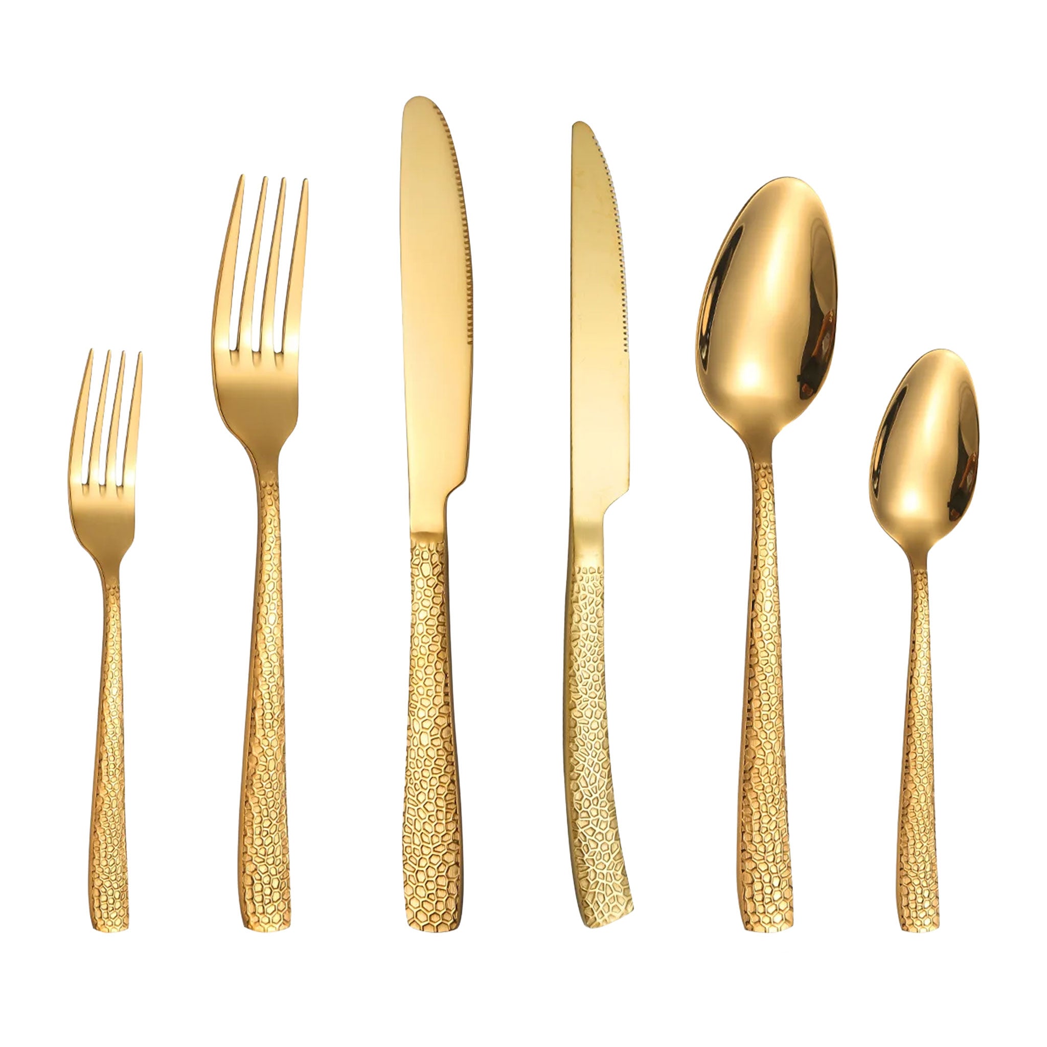 6-Piece Stainless Steel Cutlery Set – Square Handle Knife, Fork & Spoon