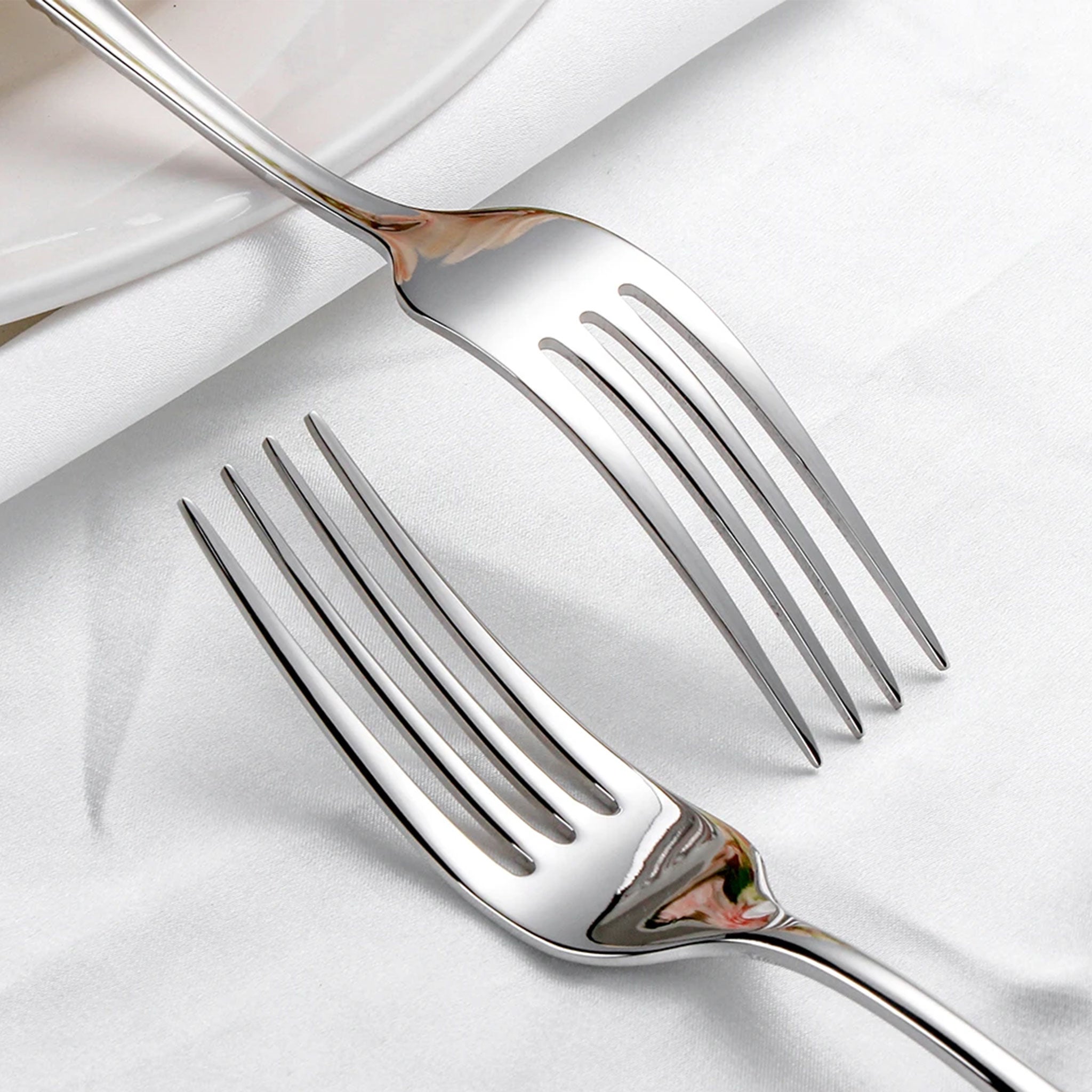 6-Piece Stainless Steel Gold & Silver Cutlery Set – Knife, Fork & Spoon