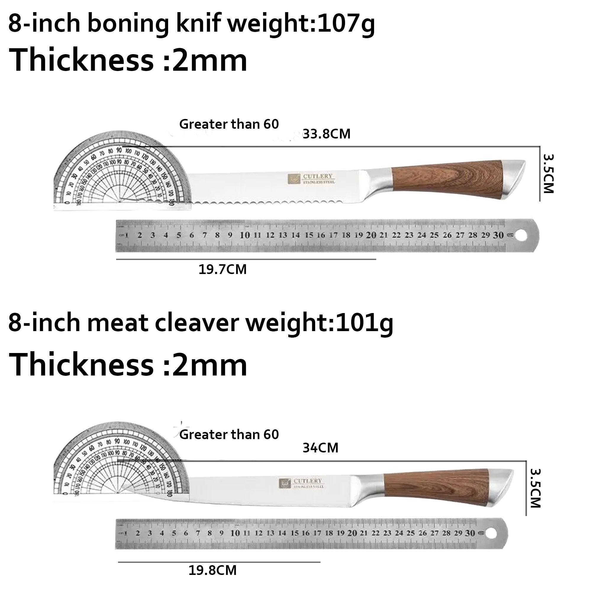 6-Piece Stainless Steel Kitchen Knife Set – Chef & Utility
