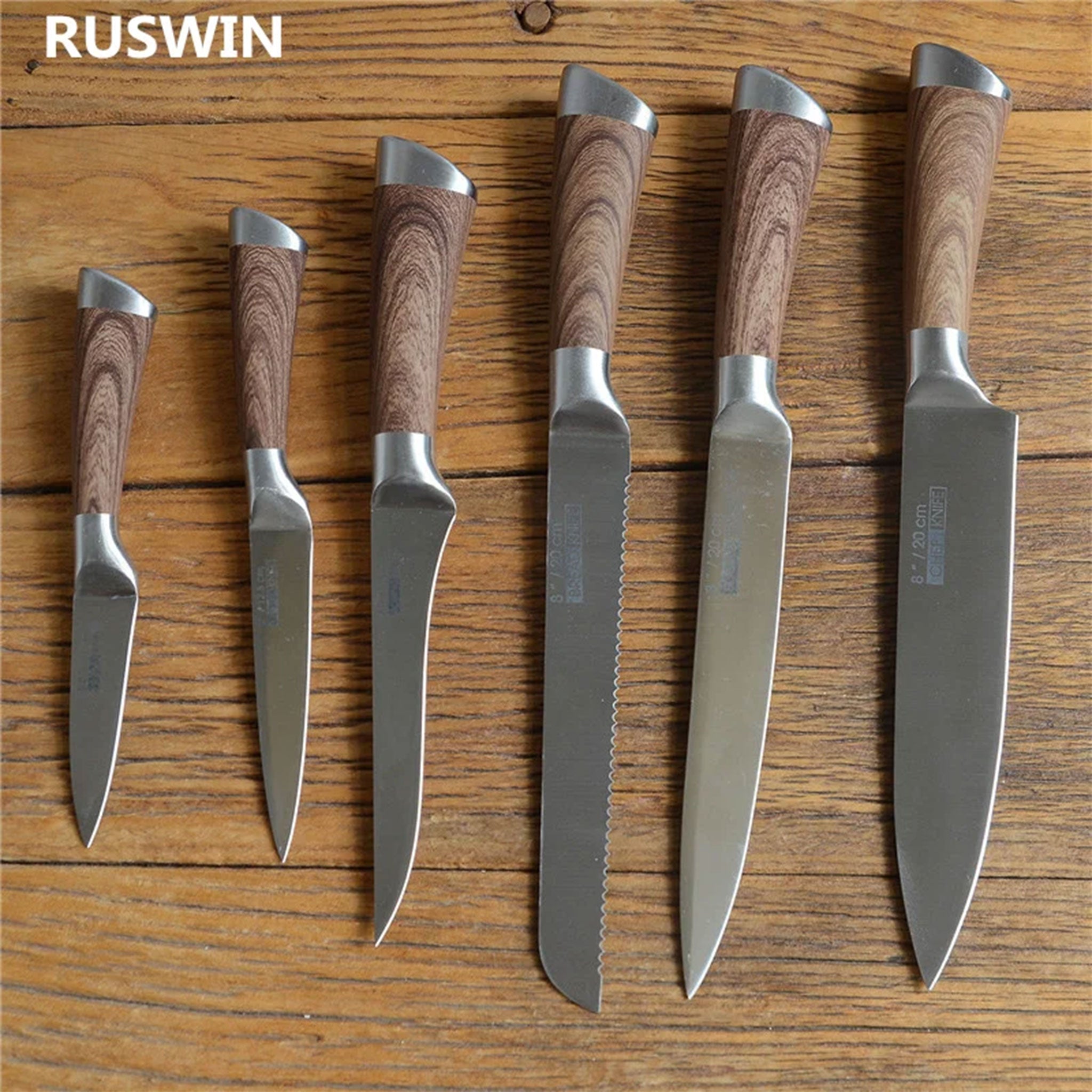 6-Piece Stainless Steel Kitchen Knife Set – Chef & Utility